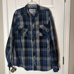 CHALC Men's Button-down Long Sleeve shirt - Size XXL